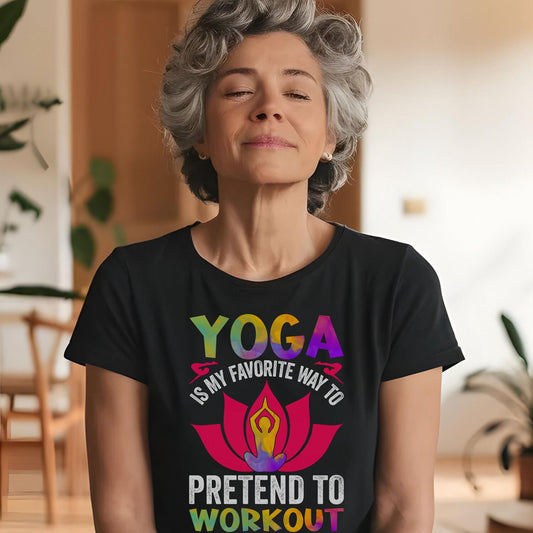 Yoga Is Favourite Workout Yoga Gift TShirt Mum Best Friend Birthday Christmas Gift Tee