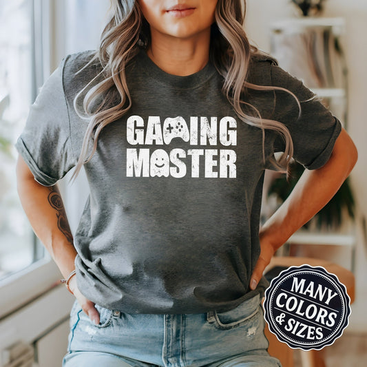 Gaming Master T-Shirt: Distressed Retro Gamer Tee