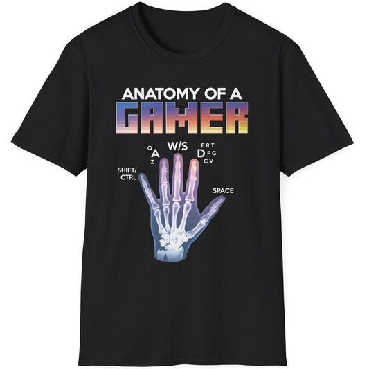Anatomy of A Gamer T-Shirt | Cool Gamer Shirt | Perfect Birthday Gift For Gamers