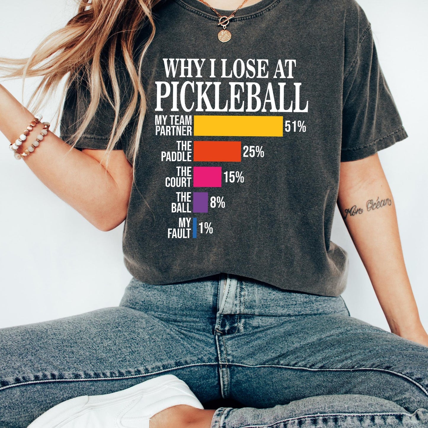 Why I Lose At Pickleball Shirt | Funny Pickleball Enthusiast Tee | Game Day Sweatshirt