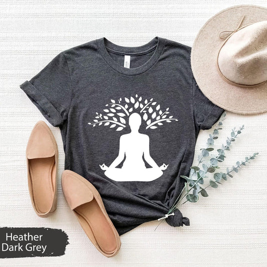 Yoga Shirt Meditation Lover Boho Yogi Gifts Clothes Spiritual Funny Tee