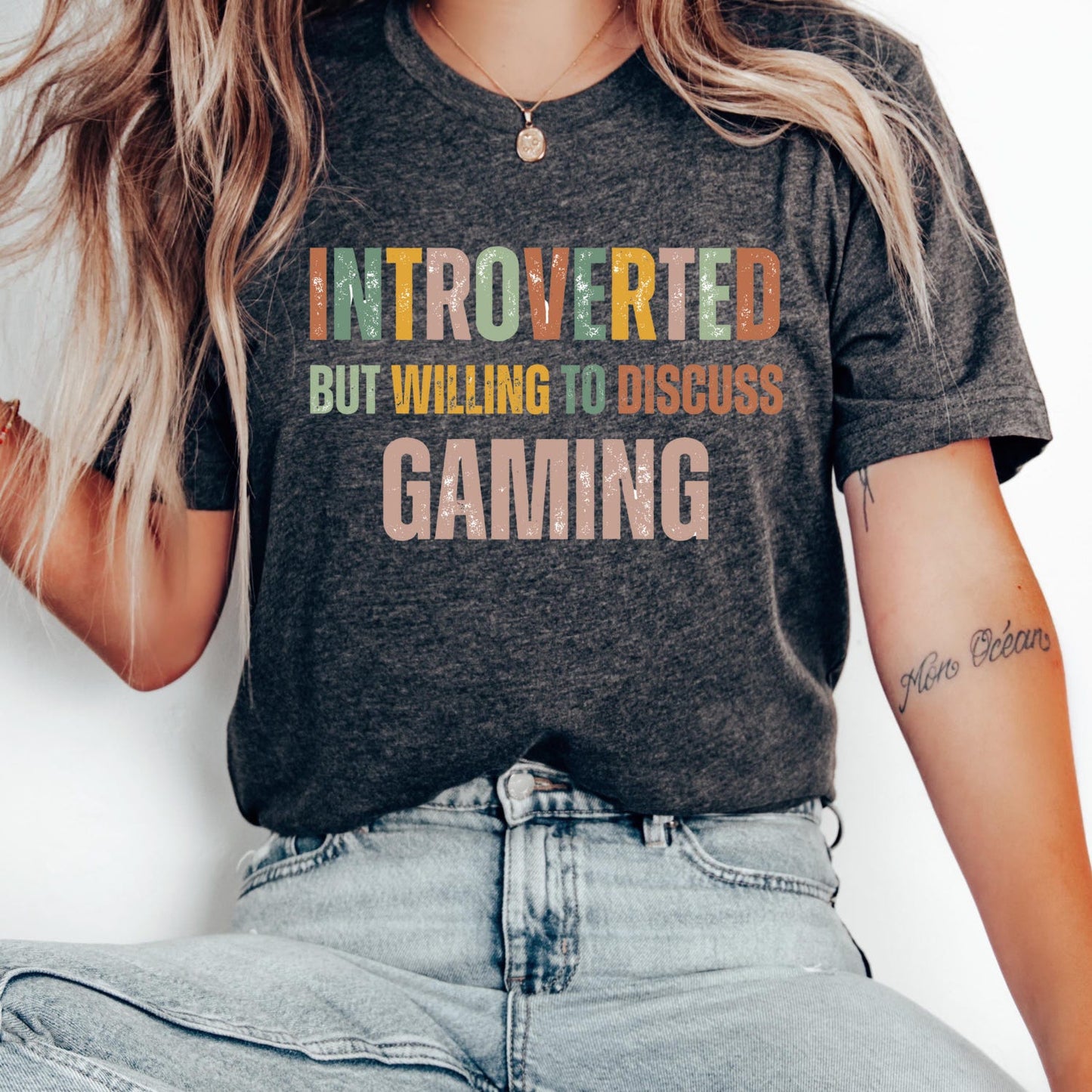 Introverted Gamer T-Shirt: Unisex Cotton Graphic Tee