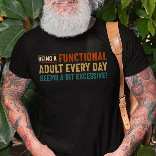 Men's Funny functional adult T-shirt dad papa gamer procrastination funny gifts tee shirt