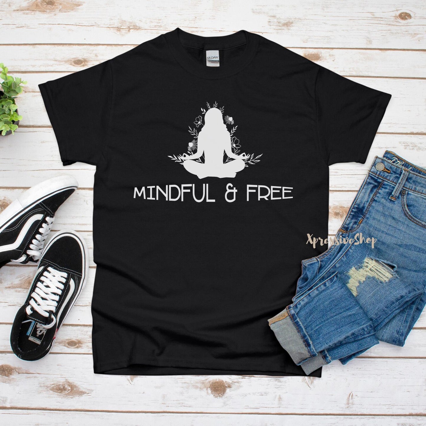 Mindful & Free T-Shirt | Spiritual Awakening Yoga Lover Tee