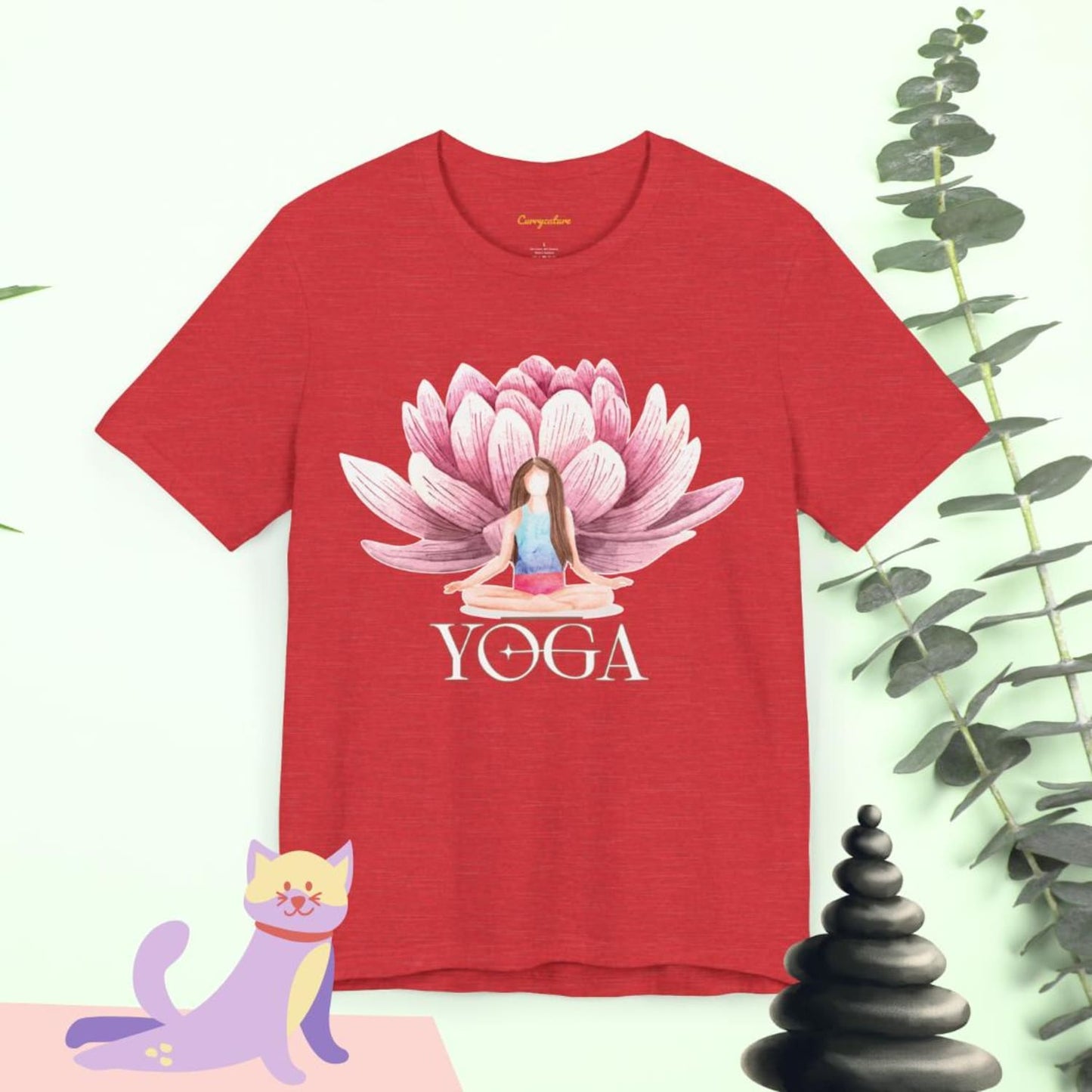 Mindful Vibes Graphic T-shirt | Yoga Apparel Clothing Meditation Currycature Tee