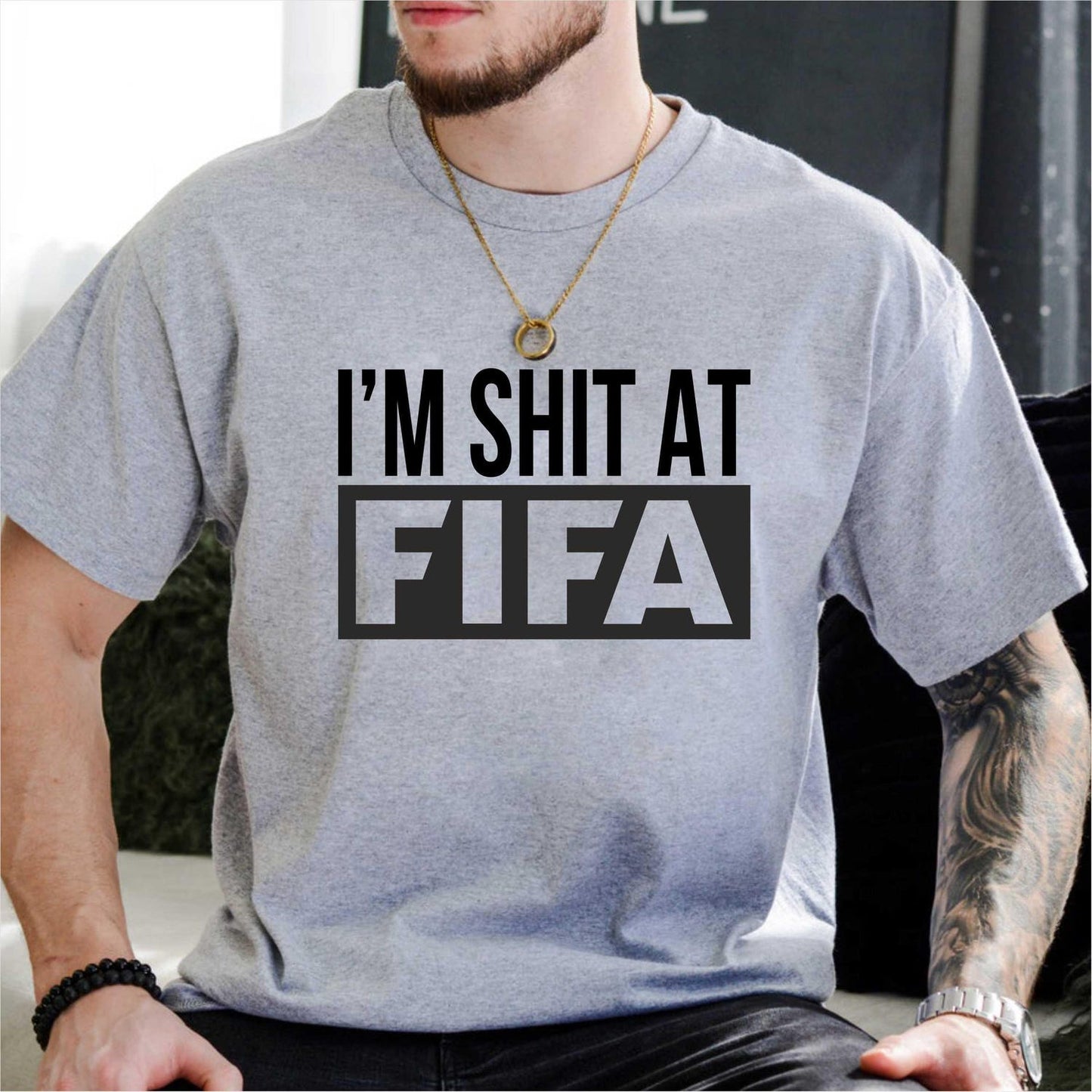 I'm Shit at FIFA T-shirt – Funny Gamer Shirt for FIFA Fans – Perfect for Anyone Who Knows They’re Not the Best at the Game!