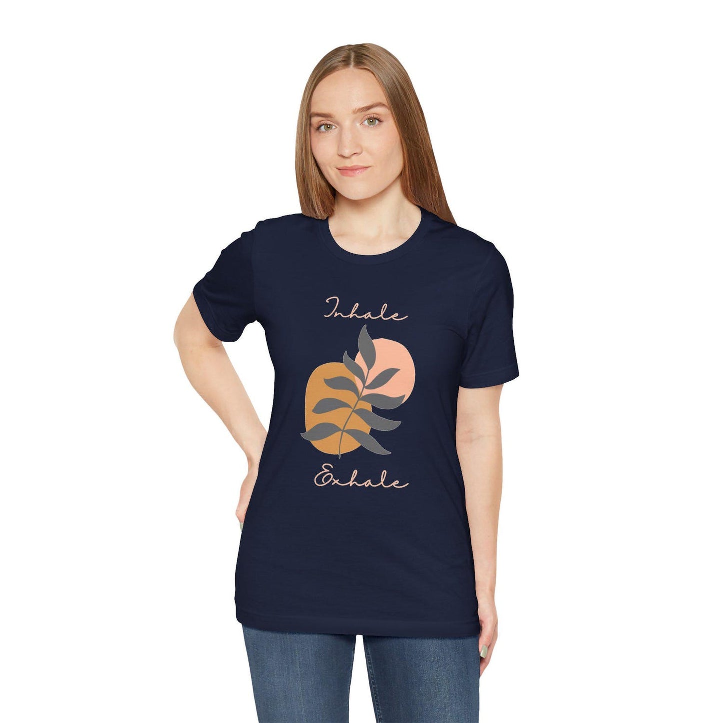 Inhale Exhale T-Shirt | Inspirational Positive Motivational Relaxation Meditation Yoga Gift Apparel Tee