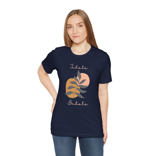 Inhale Exhale T-Shirt | Inspirational Positive Motivational Relaxation Meditation Yoga Gift Apparel Tee