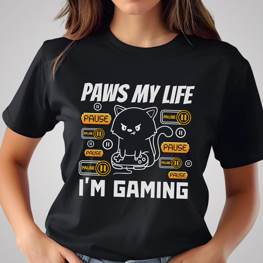 Gifts for Gamer, Gamer Gifts, Video Gamer Cat Shirt, Gaming Graphic Tee, Funny Gaming Shirt, Cat Lover Gifts, Cute Kitty Gaming T-shirt