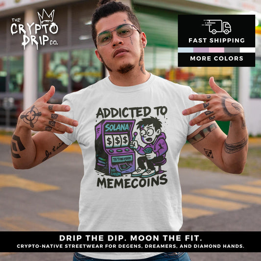 Solana Memecoins Tee Funny Crypto Gamer Shirt Crypto Gift Idea Meme Coin T-Shirt Solana Merch