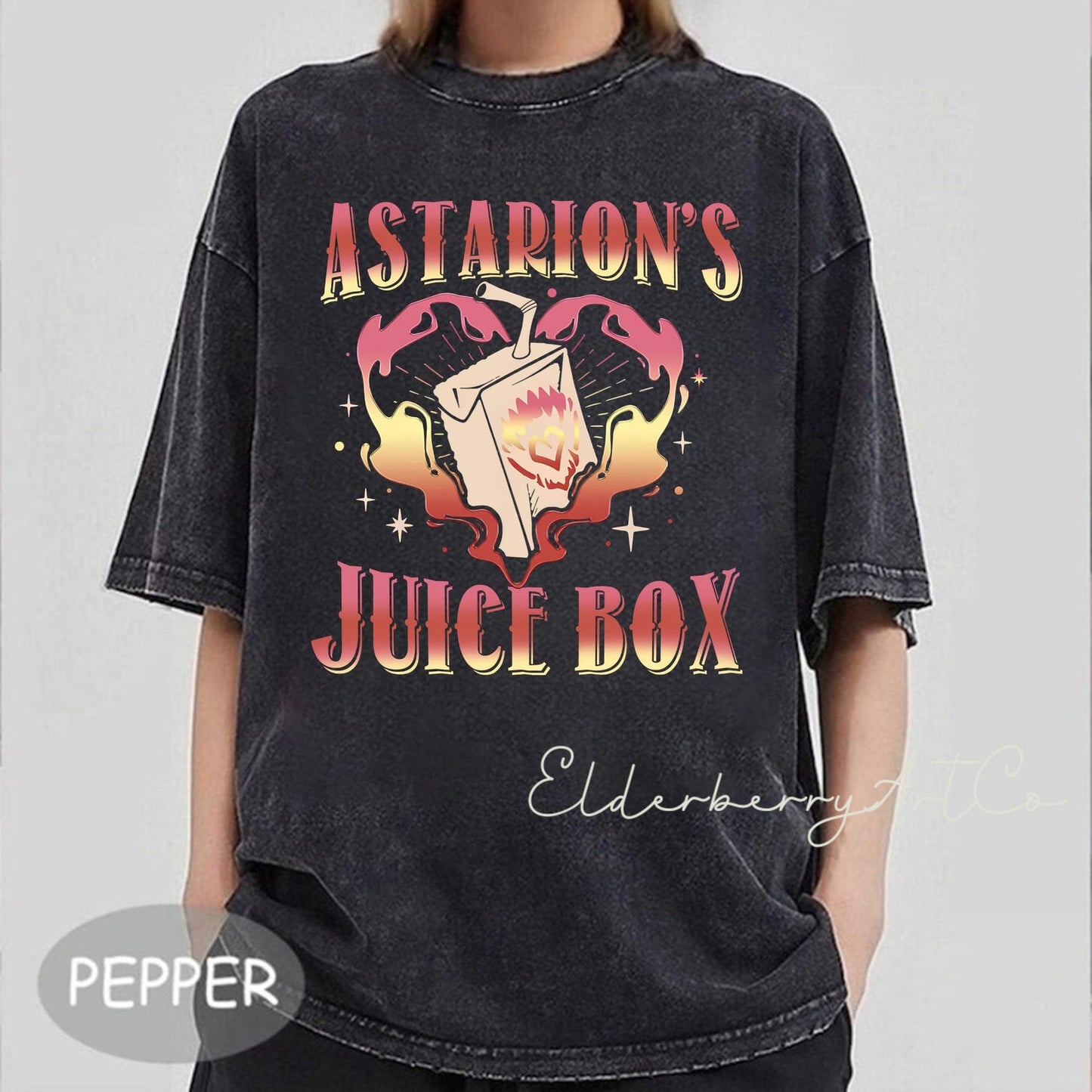 Funny Astarion Game Fan Comfort Colors Shirt, BG3 Astarion Juice Box Tee, High Elf Gamer T-Shirt, Baldur's Gate 3 Shirt