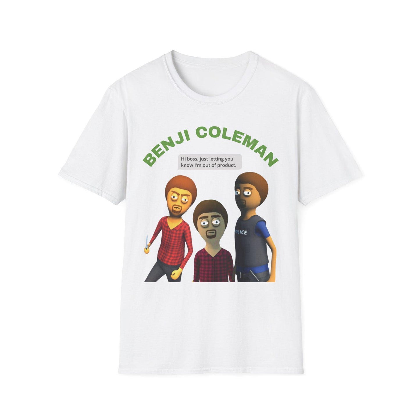 Benji Coleman Funny Custom T-Shirt, Gamer Tee, Unisex Softstyle Shirt, Video Game Fan Gift, Schedule 1 Character