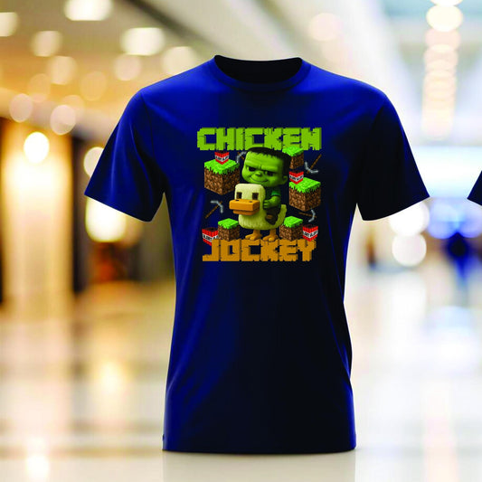 Chicken Jockey T-Shirt | Funny Gamer Minecraft Tee | Unisex Adult Shirt
