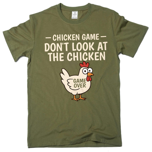 Don't Look At Chicken T-shirt | Funny Novelty Tee | Conversation Starter Shirt