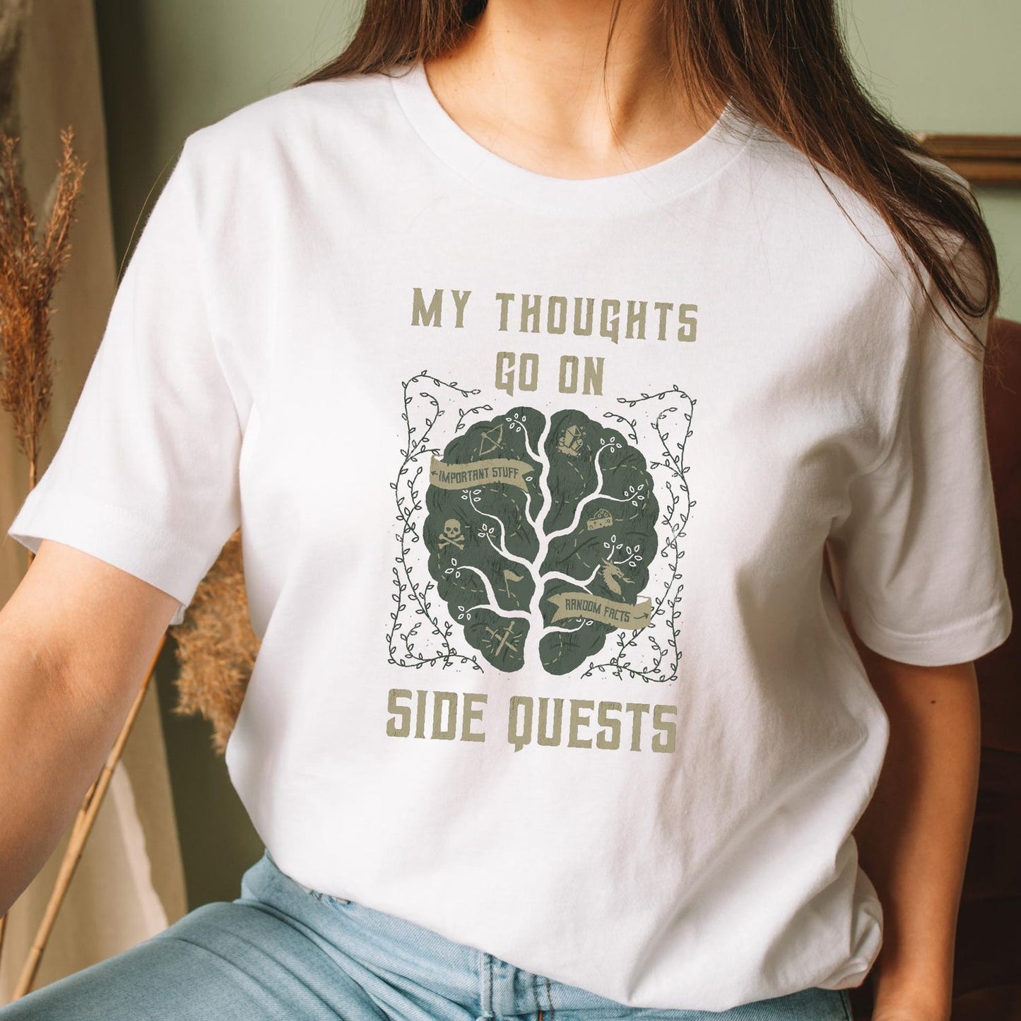 Side Quest T-Shirt | Funny D&D Gift | Neurodiverse Gamer Shirt