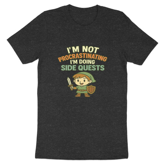 Side Quests T-Shirt | Funny Gaming Shirt | Geeky Video Game Gift Tee