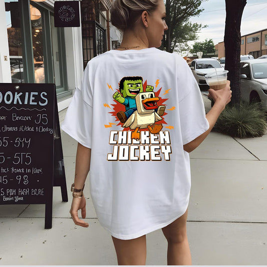 Comfort Colors Chicken Jockey Shirt: Hilarious Cotton Gamer Tee