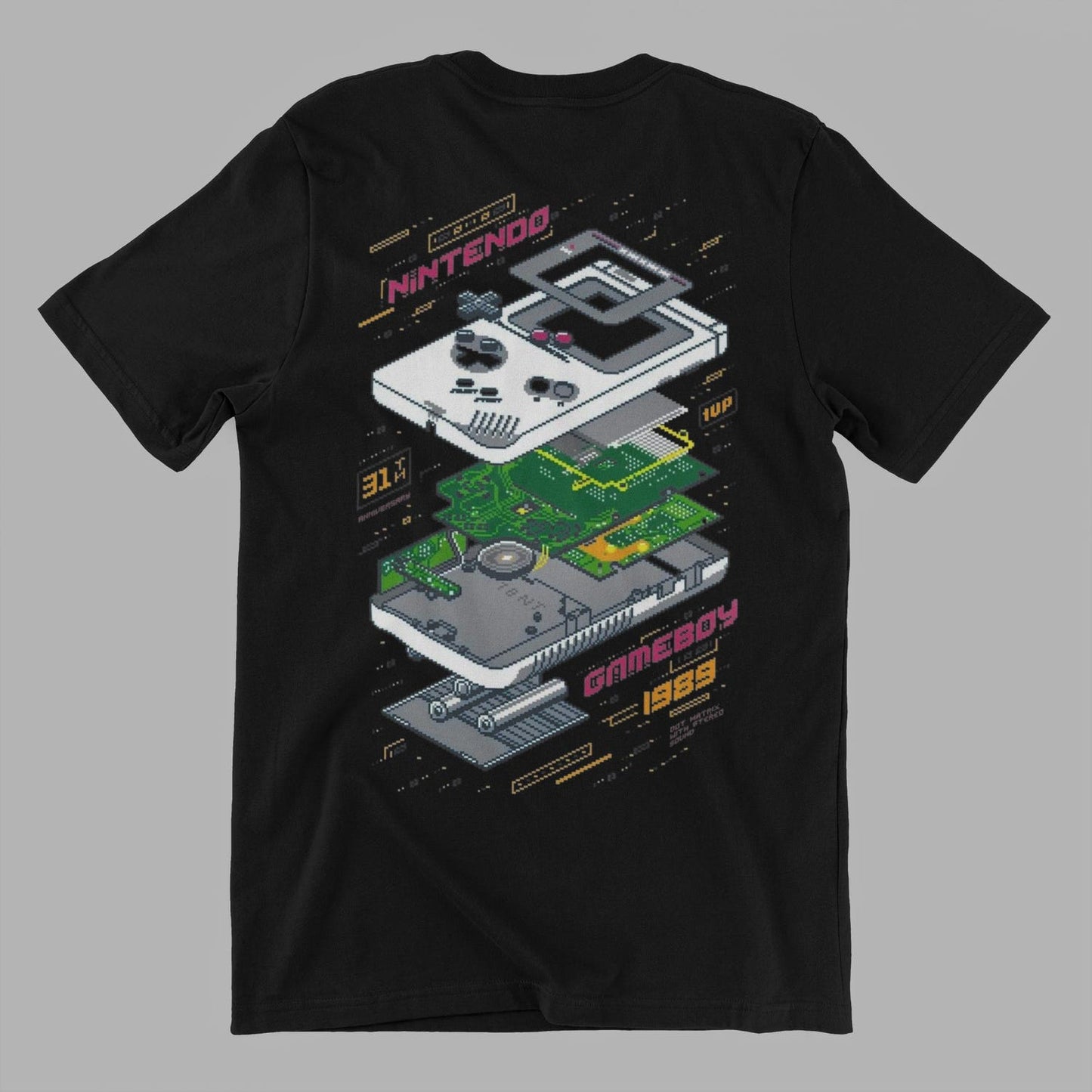 Vintage 1989 GameBoy T-Shirt | Retro Gamer Shirt | Exploded View Design Tee