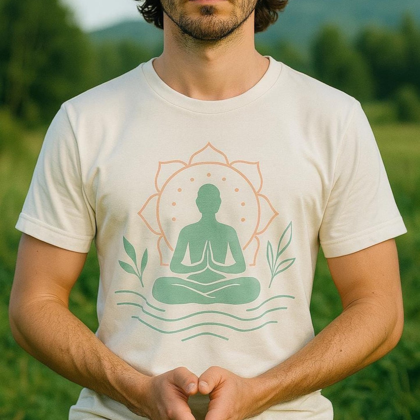 Meditation T-Shirt | Comfort Colors Lotus Flower Boho Tee