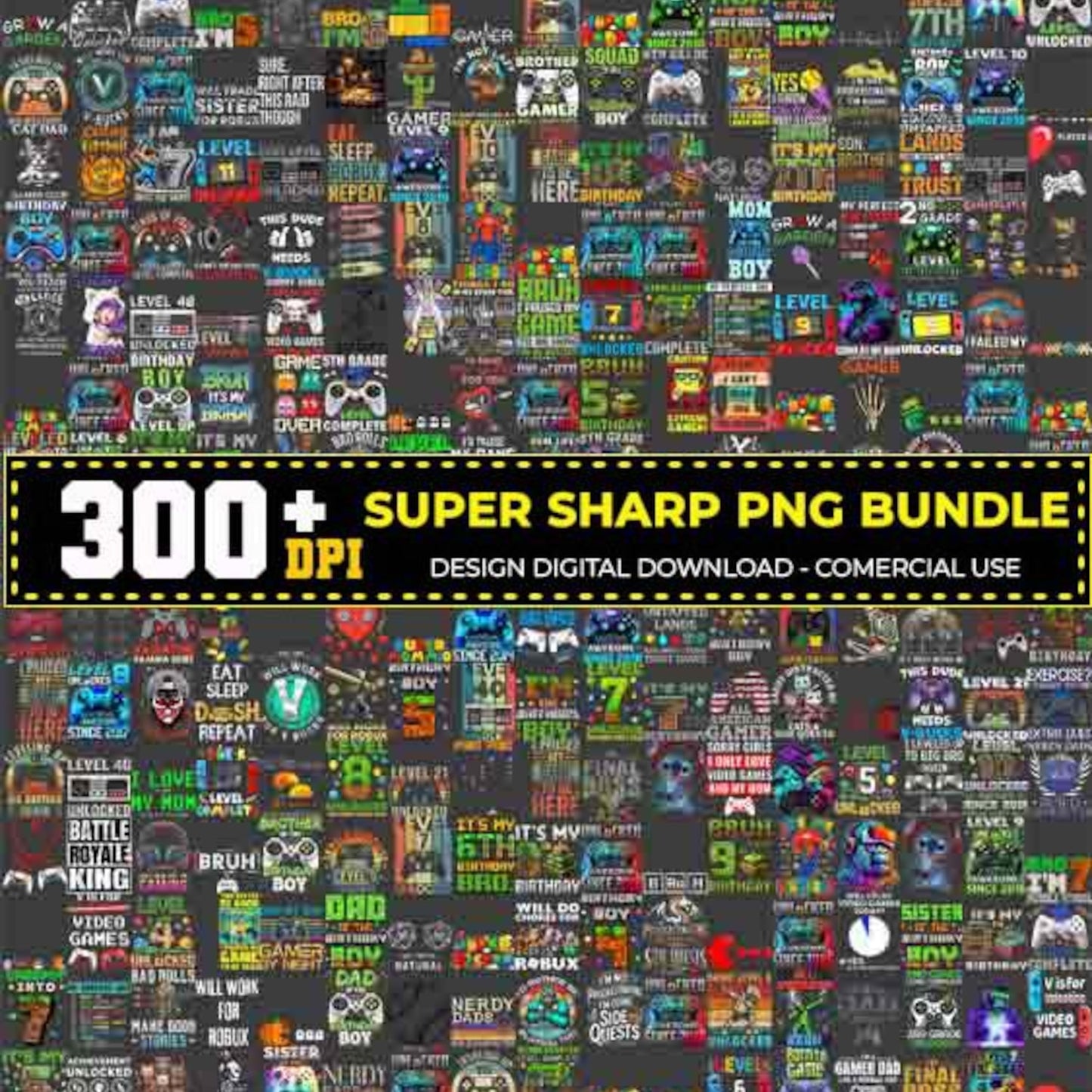 300+ Bundle Gamer Shirt | Game Controller PNG | Funny Gamer Day PNG