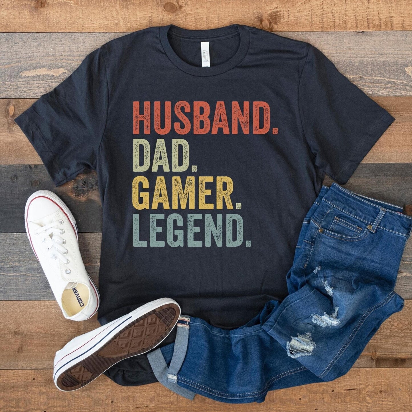 Gamer Dad Gift, Husband Dad Gamer Legend, Gaming Dad Shirt, Nerd Shirt, Gamer Gifts for Him, Father's Day Gift from Wife, Video Game Tee Men