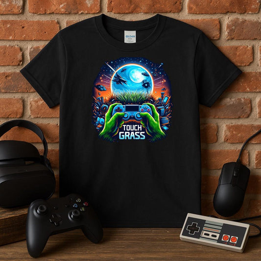 Touch Grass Shirt | Funny Gamer T-Shirt | Gaming Humor Tee for Men & Women | Video Game Meme Shirt | Gamer Lifestyle Gift | Gaming Apparel