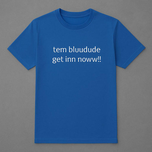 tem bluudude roblox shirt – matching gamer t-shirt for c00lkid fans – funny blue aesthetic tee for kids & teens