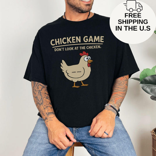 Funny Chicken Meme T-Shirt: Retro Cartoon Graphic Tee