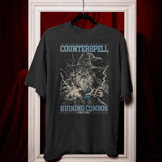 Counterspell | Vintage TCG Comfort Colors T-Shirt, Funny Trading Card Game Parody Tee, Retro Spellcaster Combo Shirt Wizard Nerd Gift for