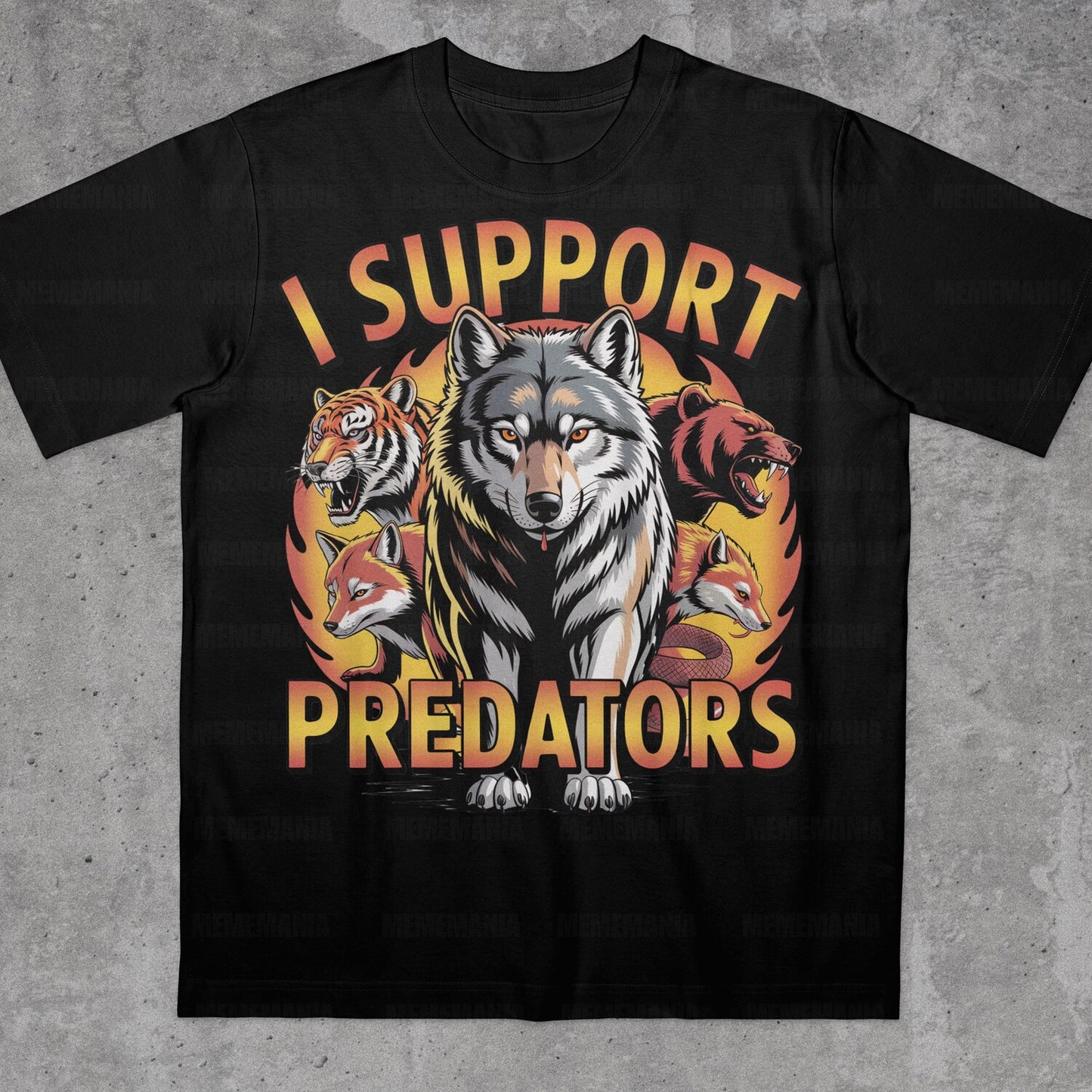 I Support Predator T-Shirt | Offensive Meme Stupid Funny Gen Z Popular Adult Humor Shirt Tee