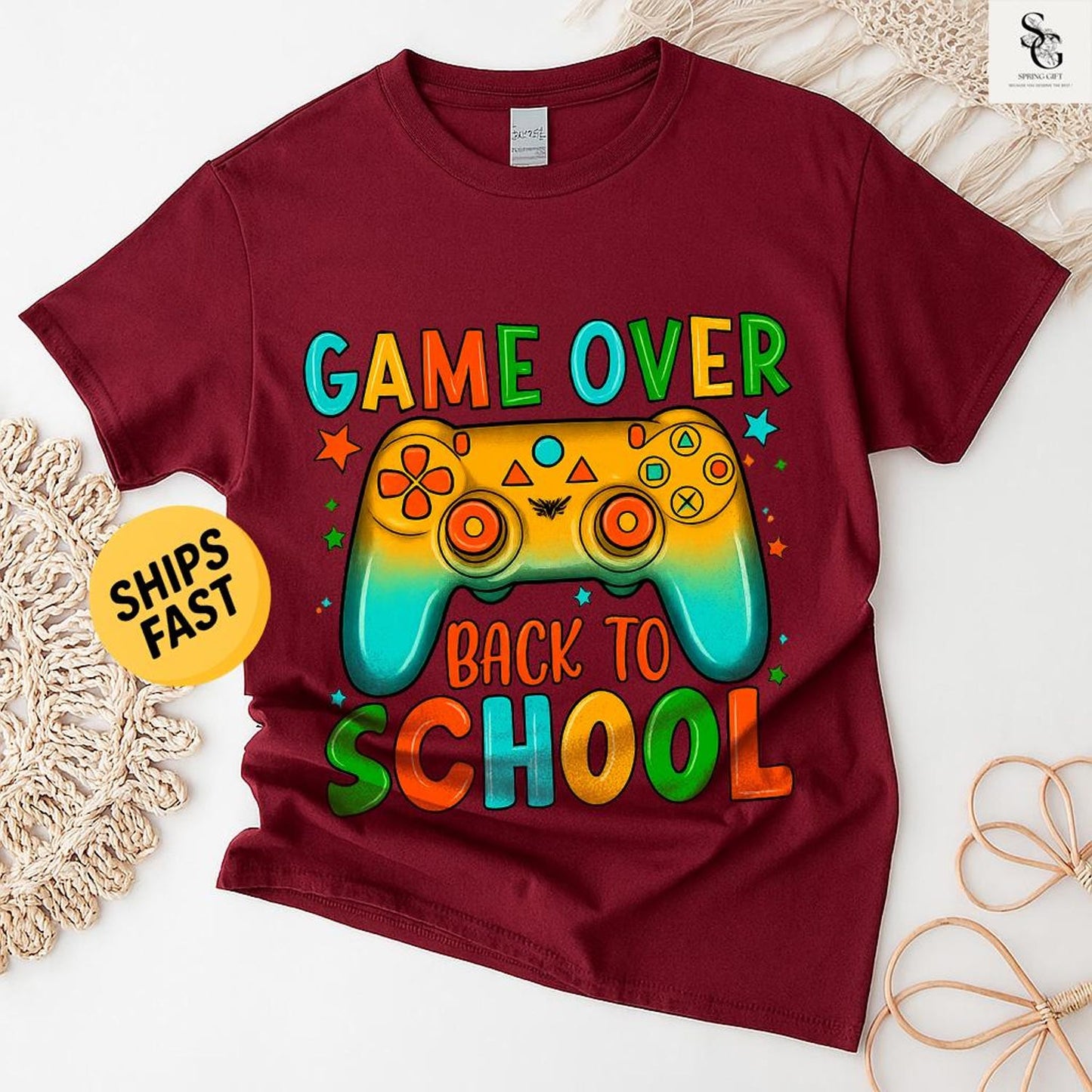 Funny Gamer Back to School Shirt: Video Game Controller Tee