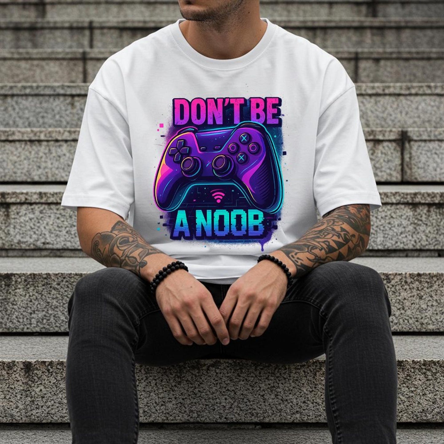 Don't Be A Noob Shirt | Funny Gamer Shirt | Game Controller Shirt For Gamers
