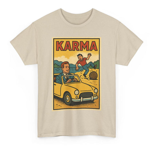 Karma T Shirt Unisex: Retro Comic Style Spiritual Life Tee, Mindfulness Shirt Gift