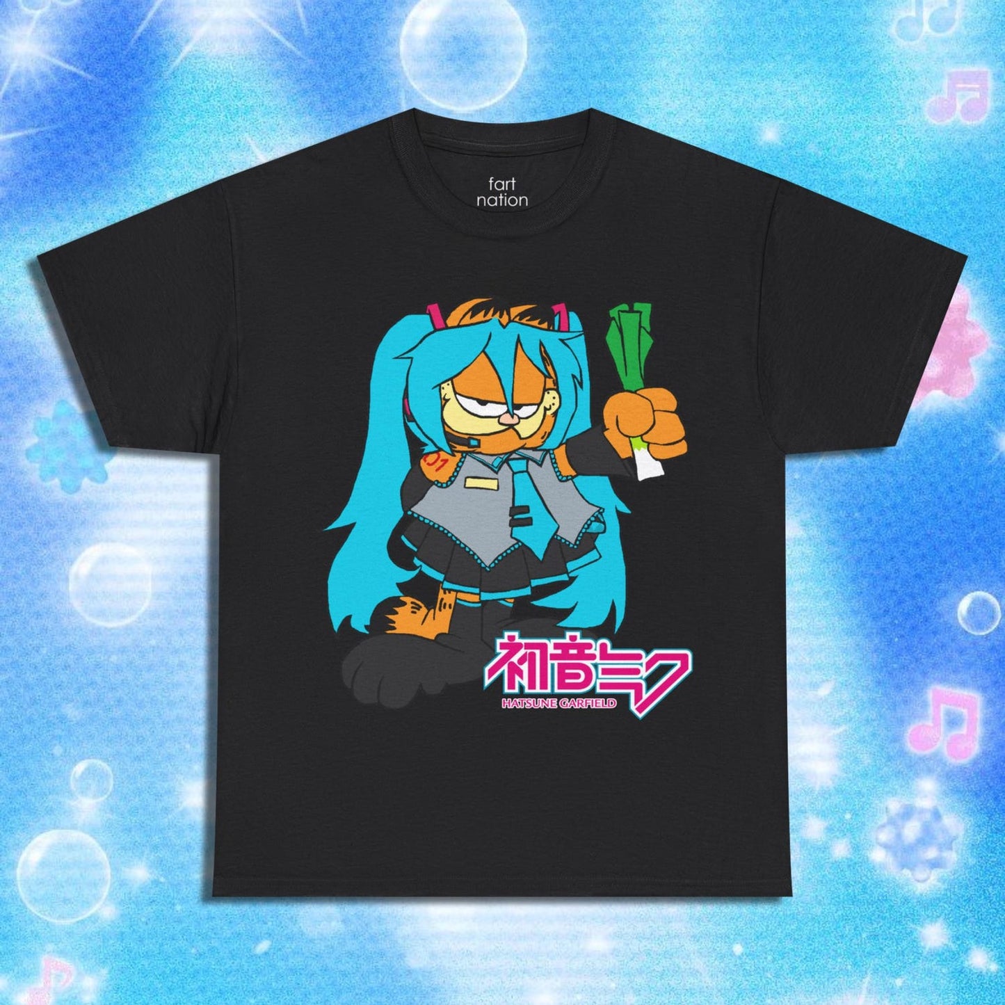 Hatsune Miku Garfield T-Shirt - Unisex T-Shirt - Fart Nation