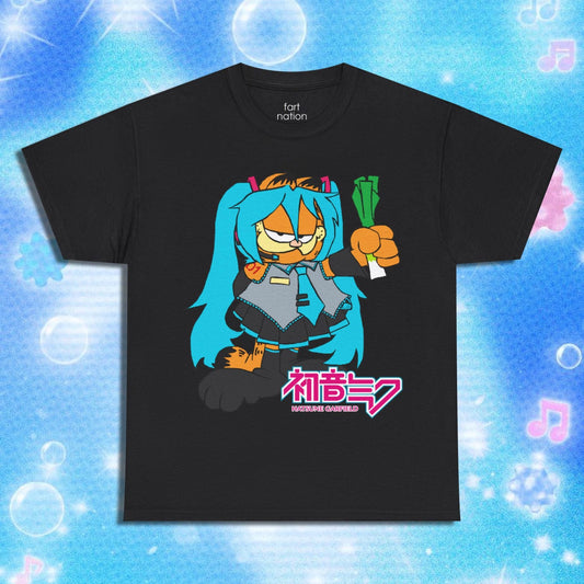 Hatsune Miku Garfield T-Shirt - Unisex T-Shirt - Fart Nation