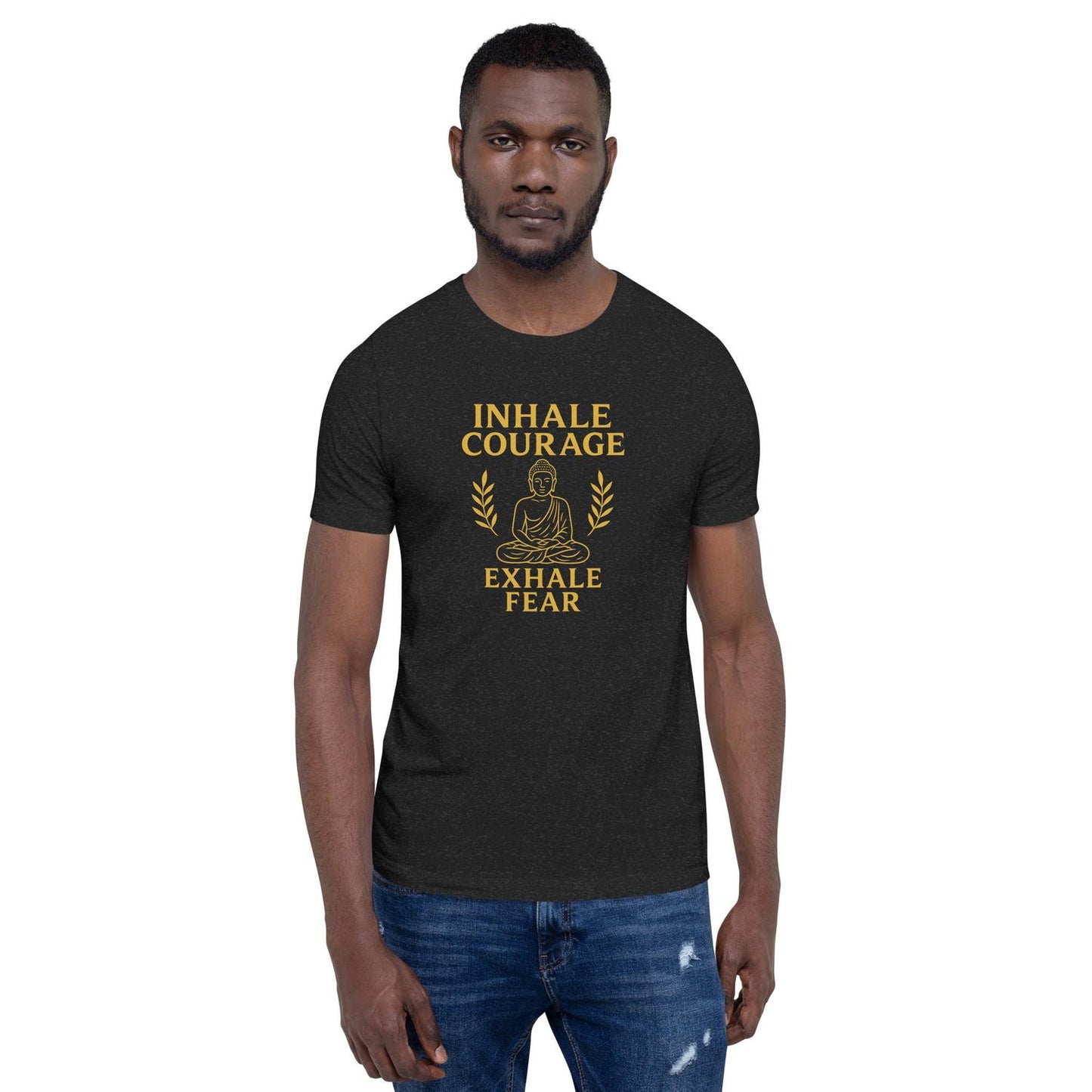 Inhale Courage Exhale Fear Shirt | Motivational Gym Fitness Tee | Mental Health Gift