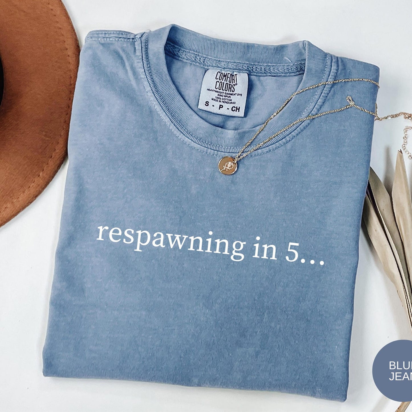 Respawning In 5â¦ T-Shirt | Funny Gaming Shirt | Gamer Humor Tee For Gamers