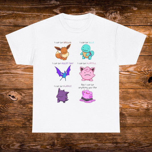 Funny Pokemon T-shirt - Eevee, Squirtle, Zubat, Jigglypuff, Gengar, Viral, Pokemon Tee, I Can Be..., Gamer Gift Shirt, Anime Lover Gift