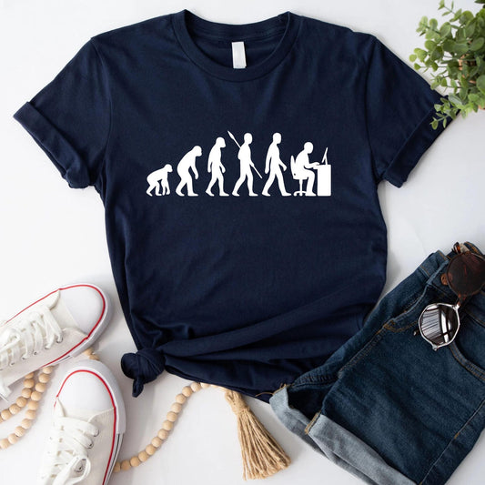 Evolution of Gaming T-Shirt, Funny Gamer Tee, Nerdy Gift for Him, Retro Video Game Shirt, Gaming Lover Present, Birthday Tee Top