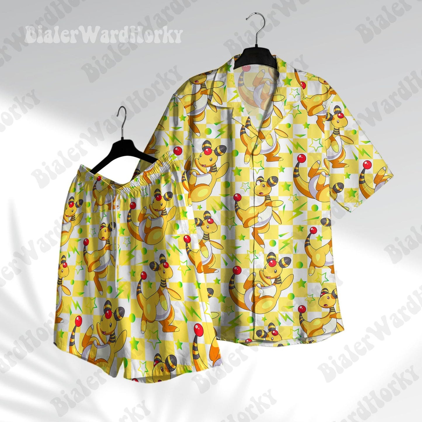 Ampharos Funny Hawaiian Shirt Tropical Summer Shirt Anime Shirt Video Game Gift