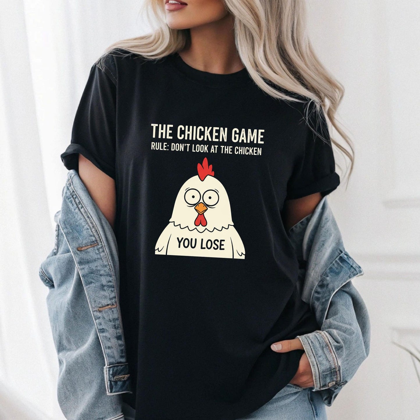 The Chicken Game T-Shirt | Funny Sarcastic Mind Game Tee | Humor Graphic Shirt