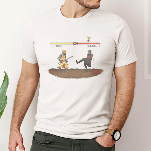 Black Knight T-Shirt | Holy Grail Pixel Art Tee | Monty Python Gamer Gift
