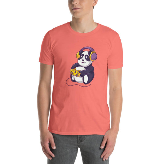 Panda Gamer T-Shirt | Funny Comic Art Tee | Retro Gaming Apparel