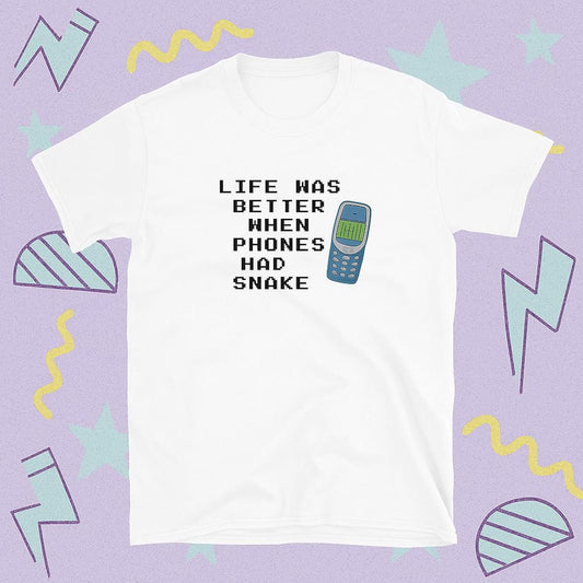 Nostalgic Snake Game T-Shirt: Funny 90s Retro Gamer Tee