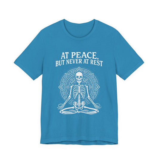 Funny Skeleton Yoga T-Shirt | Gothic Mandala Design Tee