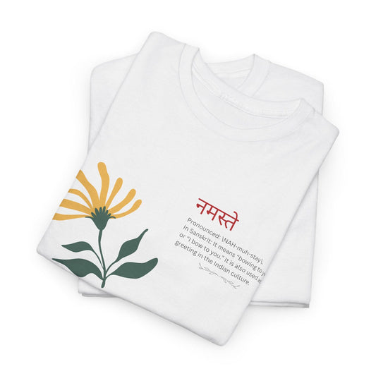 Namaste Cool Vibes Culture Unisex Heavy Cotton Tee: Yoga Lover Meditation T-Shirt Gift