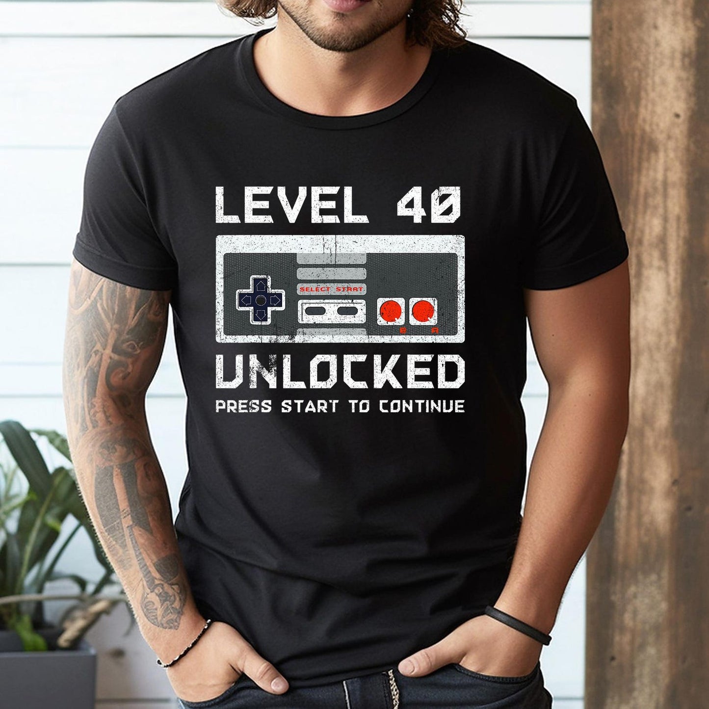 40th Birthday Gift, Retro Gamer Shirt 40 Year Old Forty Birthday Gift Level 40 Unlocked Gamer T-Shirt, Sweatshirt, Hoodie, Tote Bag - 255940