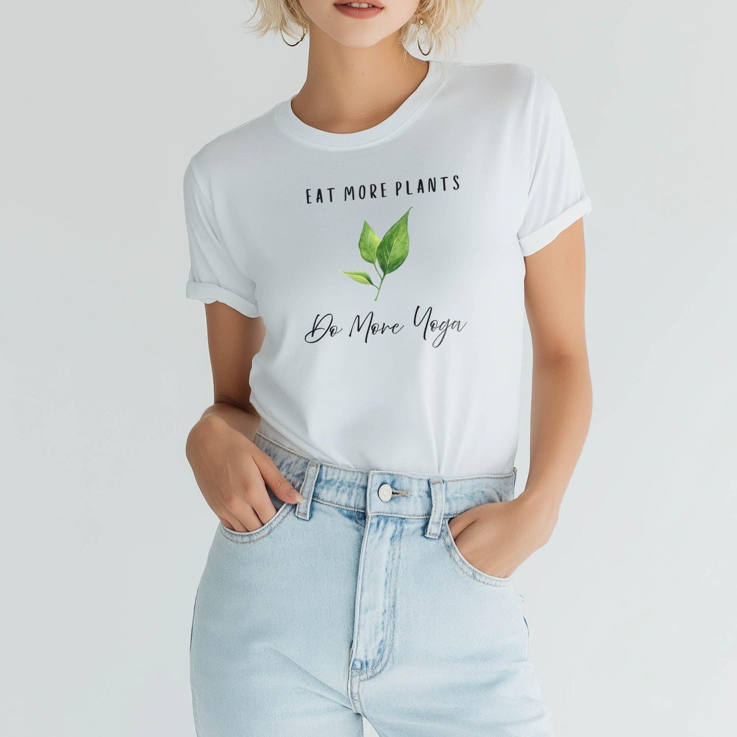 Eat More Plants Do More Yoga T-Shirt | Vegan Wellness Tee