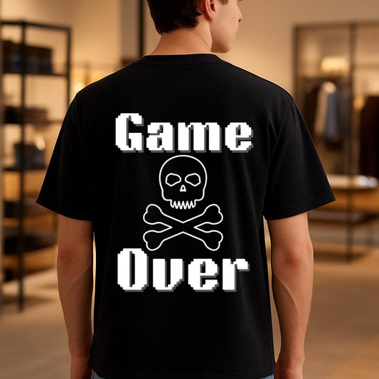Gamer T Shirt Retro Game Over Press Start to Respawn Funny Unisex Tee Nostalgic Geek Apparel Gift for Students Gamers and Friends