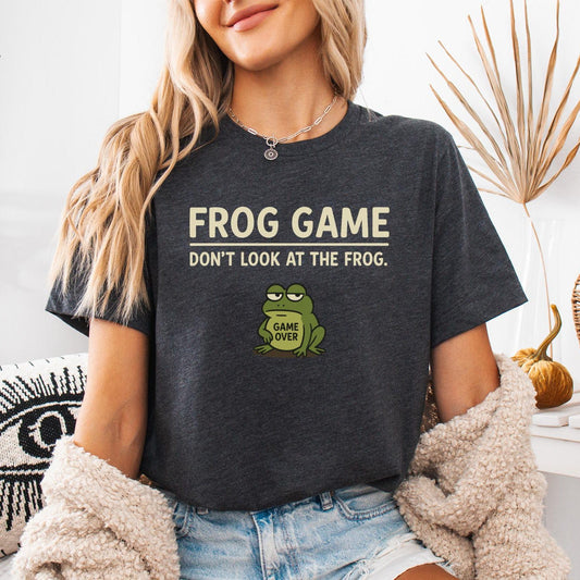 Frog Game T-Shirt | Funny Frog Tee | Game Over Frog Cartoon Shirt